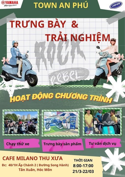 TOWN AN PHÚ – TRƯNG BÀY & TRẢI NGHIỆM XE YAMAHA