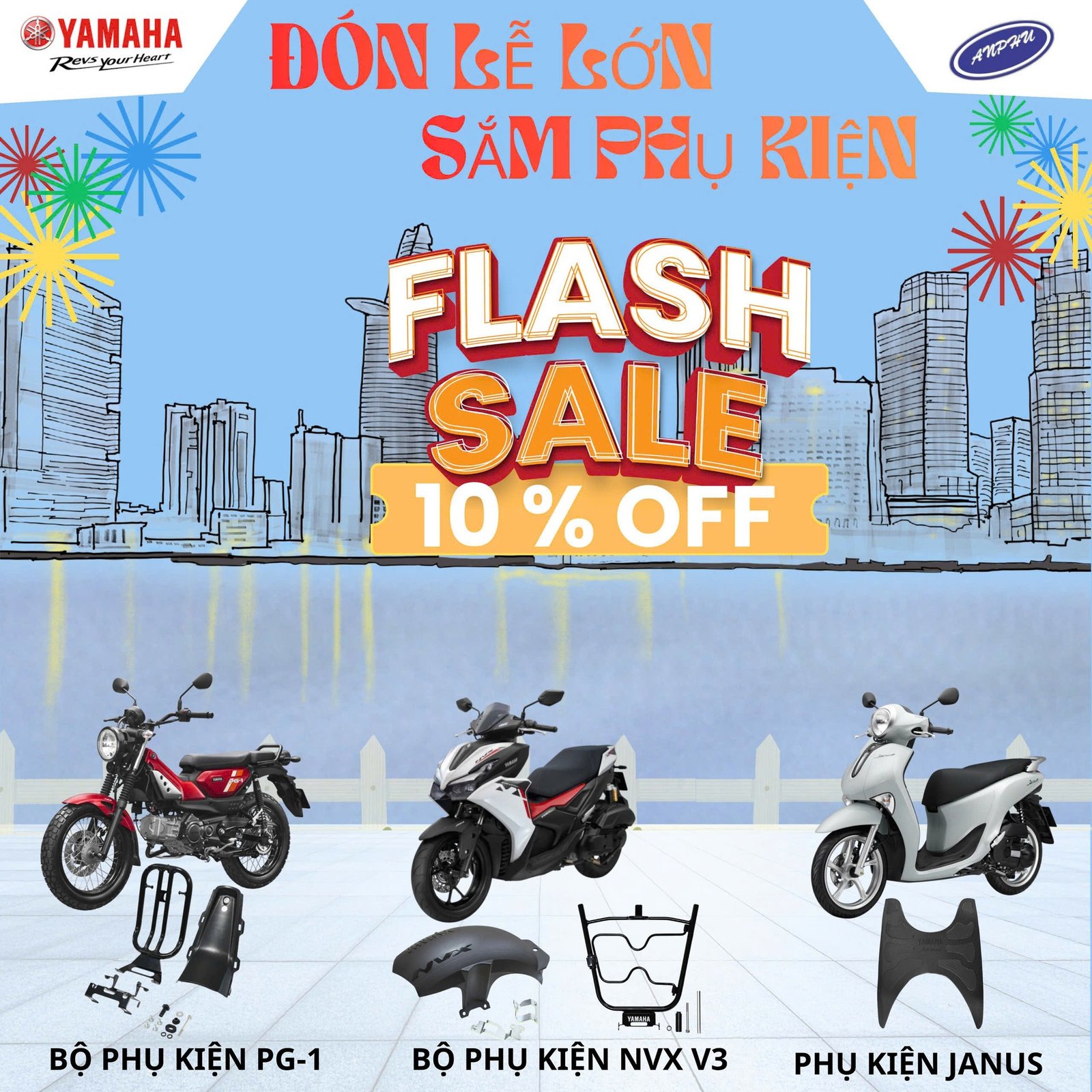 GIẢM NGAY 10% TOÀN BỘ PHỤ KIỆN CHÍNH HÃNG YAMAHA