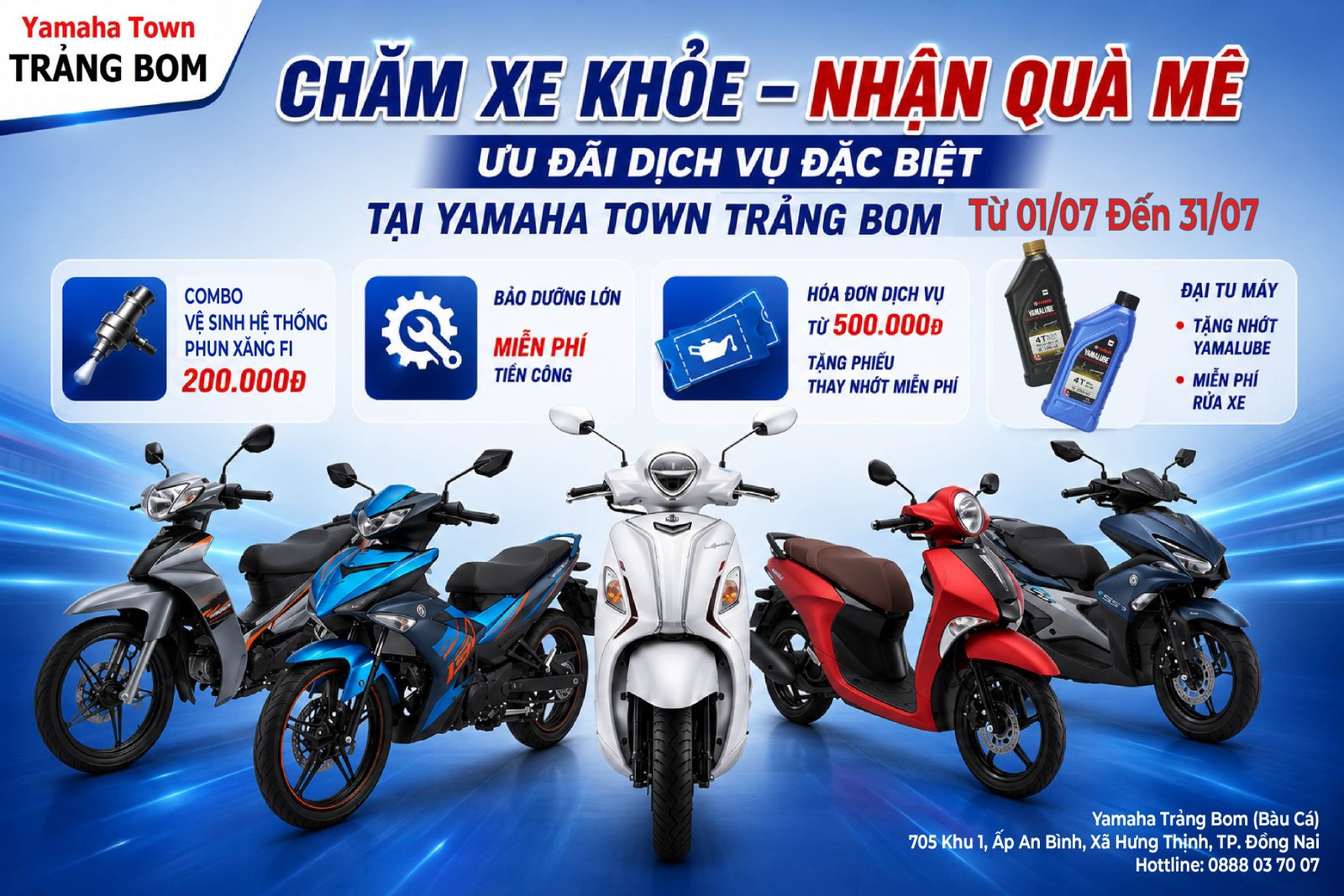 CHĂM XE KHỎE – NHẬN QUÀ MÊ