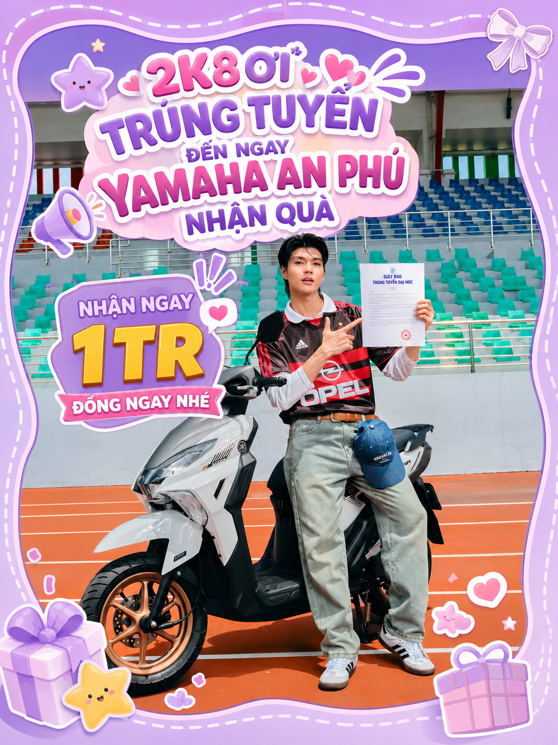 2K8 ƠI, TRÚNG TUYỂN RỒI THÌ… NHỚ GHÉ YAMAHA AN PHÚ NHẬN QUÀ NHA! 💜🎓